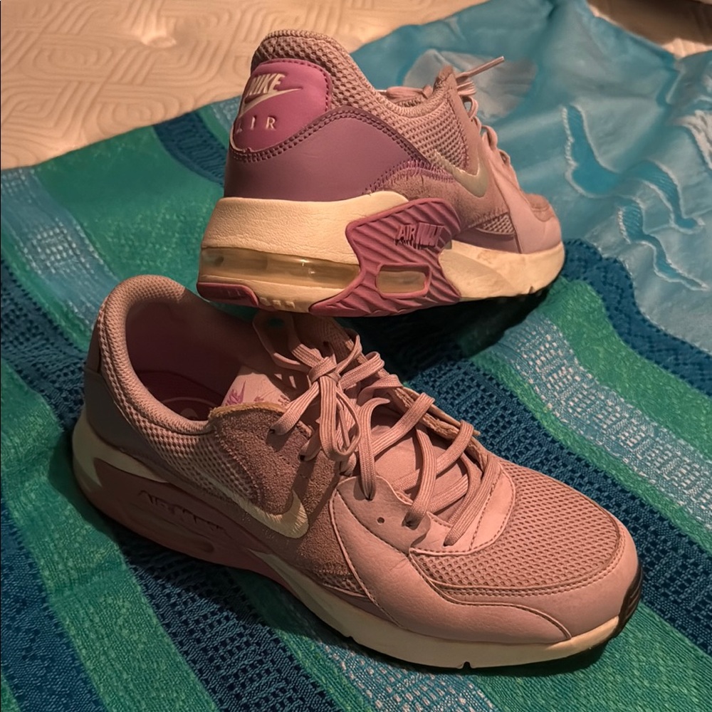 Nike Pink and Purple Sneakers with Classic Design